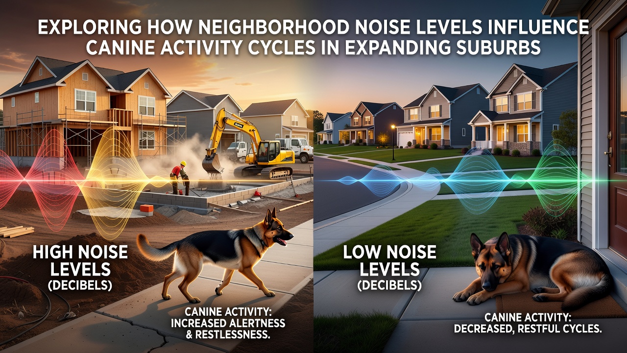Exploring How Neighborhood Noise Levels Influence Canine Activity Cycles in Expanding Suburbs
